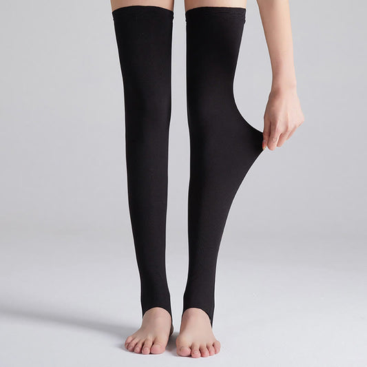 Chaussettes de compression hautes en modal respirant - Noir - XL - image 0