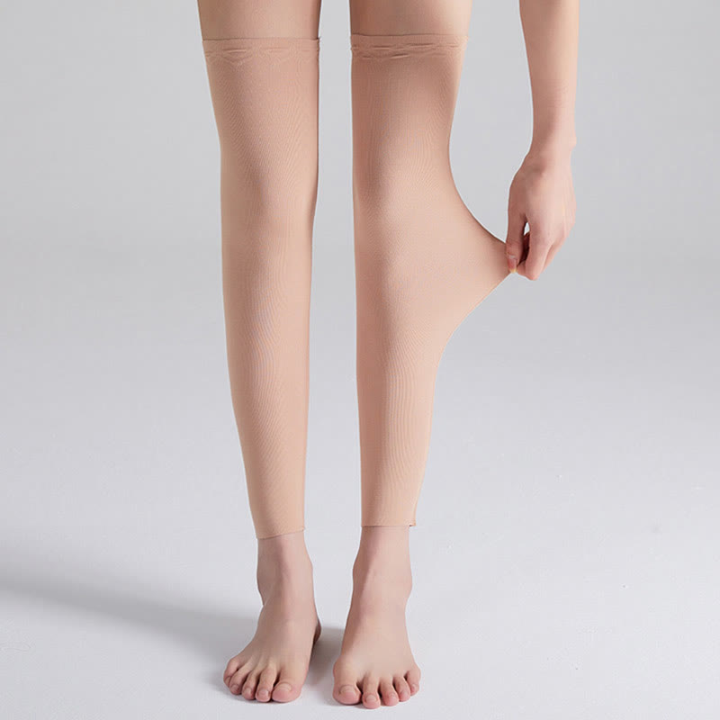 Manchons de compression respirants en modal de couleur unie pour cuisses - image 2