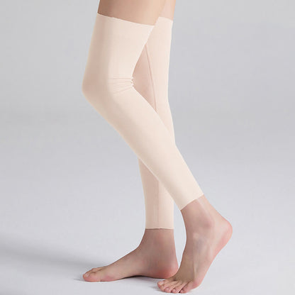 Manchons de compression respirants en modal de couleur unie pour cuisses - Beige - XL - image 5
