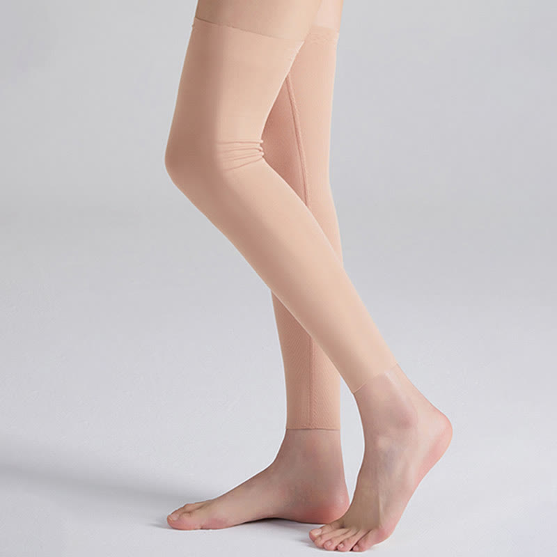 Manchons de compression respirants en modal de couleur unie pour cuisses - Nu - XL - image 3