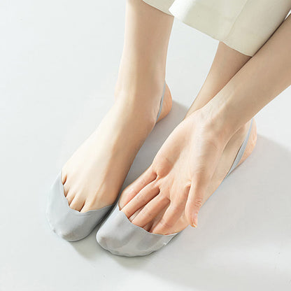 Chaussettes invisibles rembourrées de couleur unie (8 paires) - image 2