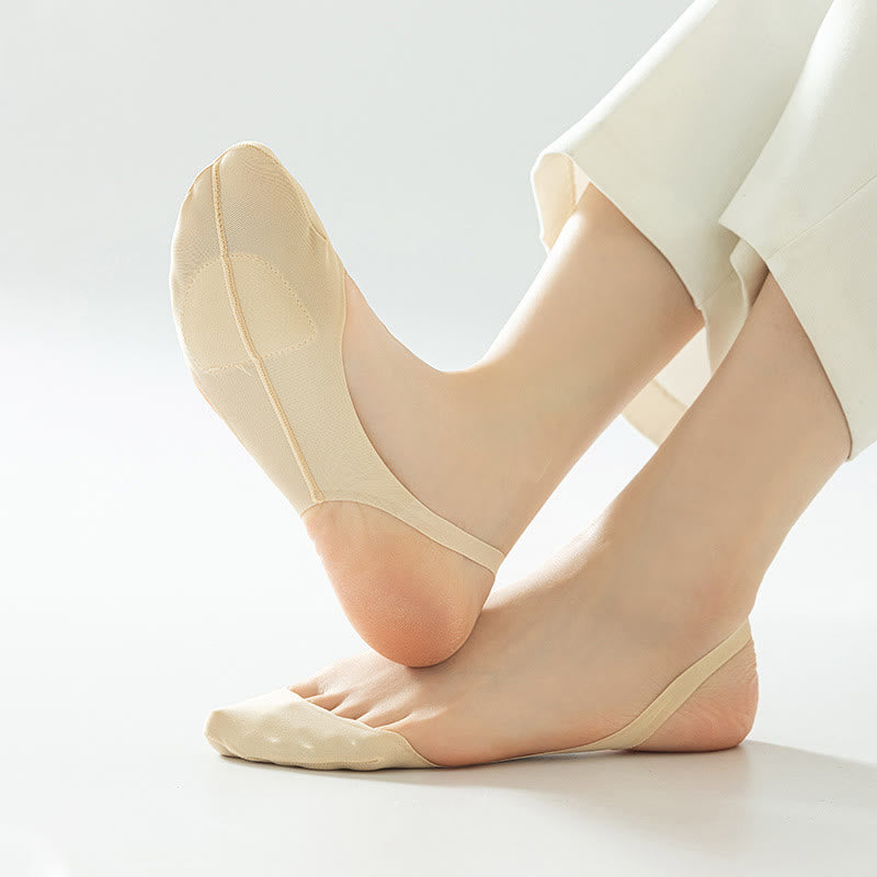 Chaussettes invisibles rembourrées de couleur unie (8 paires) - image 1