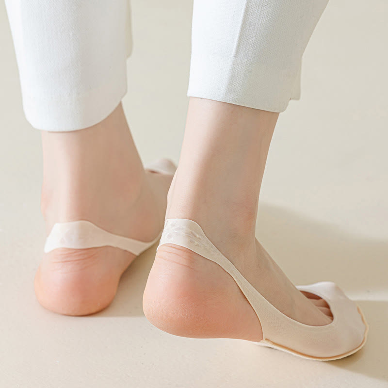 Chaussettes d'été rembourrées et invisibles grande taille (6 paires)