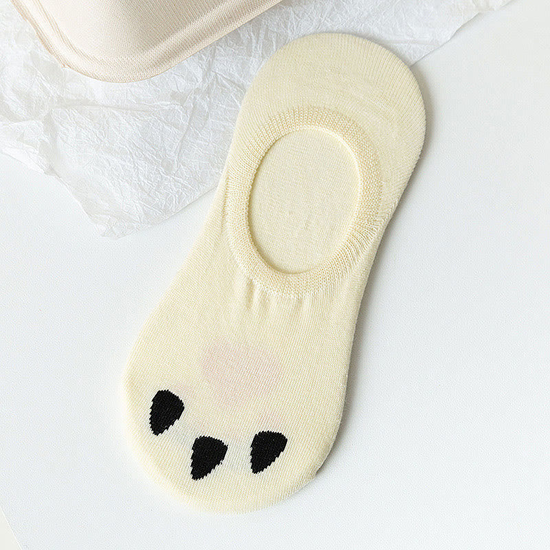 Chaussettes invisibles à imprimé empreintes de chat grande taille (5 paires) - image 11
