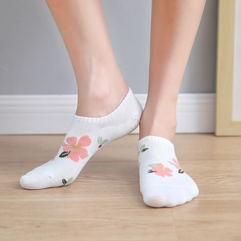 Chaussettes invisibles à fleurs douces (10 paires) - image 2