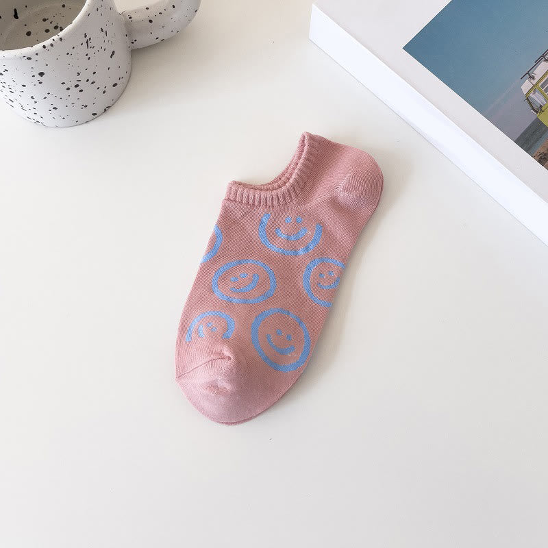 Chaussettes invisibles grande taille à motif smiley (10 paires)