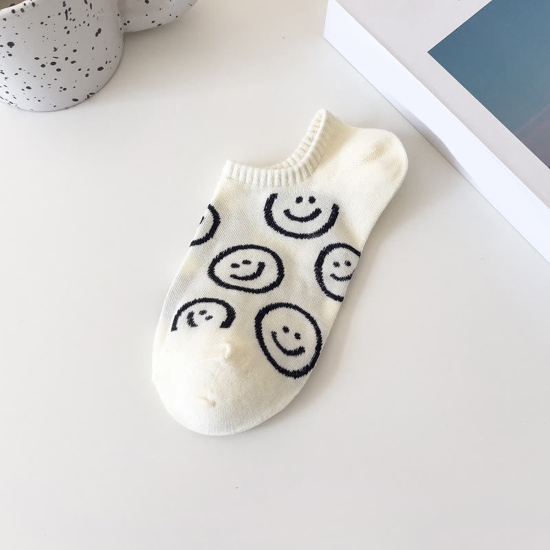 Chaussettes invisibles à motif smiley (10 paires) - Blanc - EU37-40 (US4-7) - image 4