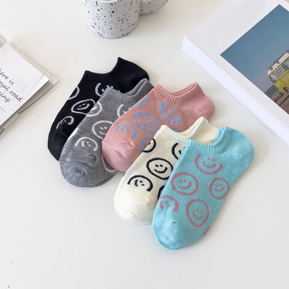 Chaussettes invisibles grande taille à motif smiley (10 paires)