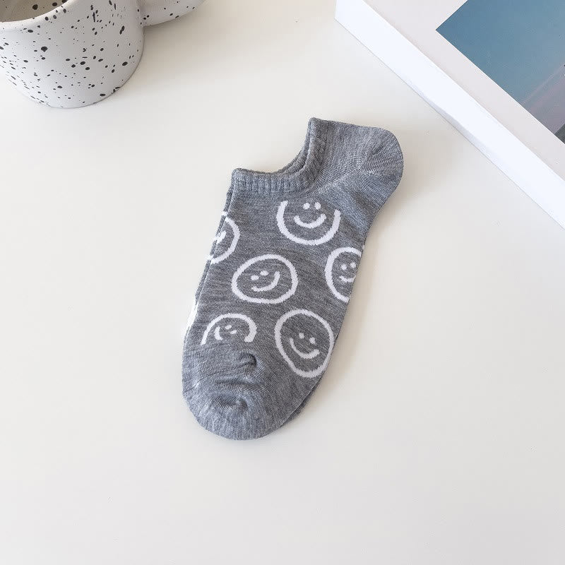 Chaussettes invisibles à motif smiley (10 paires) - Gris - EU37-40 (US4-7) - image 6