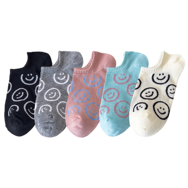 Chaussettes invisibles à motif smiley (10 paires) - image 0