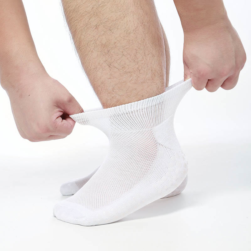 Chaussettes diabétiques extensibles grande taille (2 paires) - Blanc - EU40-45 (US7-11) - image 6