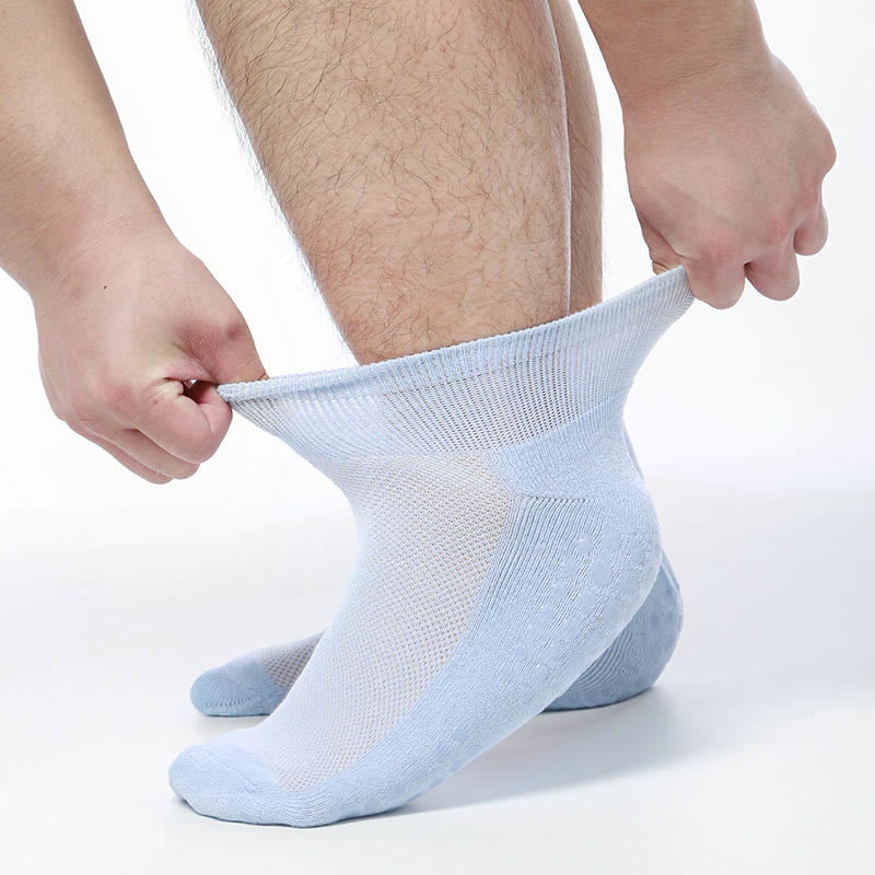 Chaussettes diabétiques extensibles grande taille (2 paires) - Bleu clair - EU40-45 (US7-11) - image 4