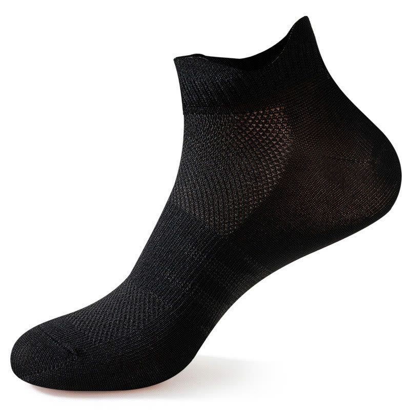 Chaussettes de compression élastiques en maille grande taille (6 paires) - Noir - EU40-44 (US7-10) - image 6
