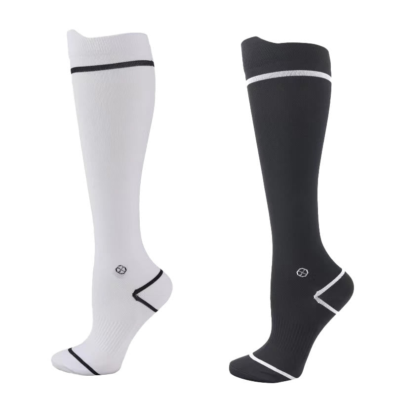 Chaussettes de compression de course grande taille (4 paires) - Multicolore*2 - EU37-39 (US4-6) - image 0