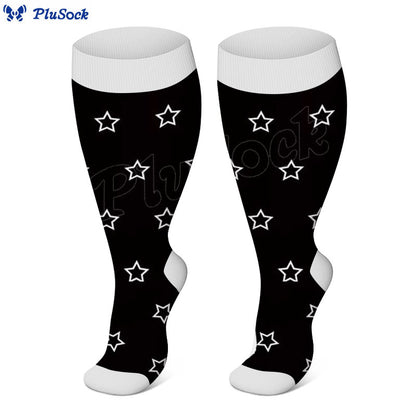 Chaussettes de compression grande taille en forme de cœur et d'étoile