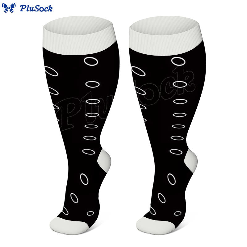 Chaussettes de compression grande taille motif cœur et étoile (3 paires)