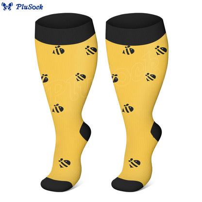 Chaussettes de compression Bee grande taille - Jaune - 4XL - image 5