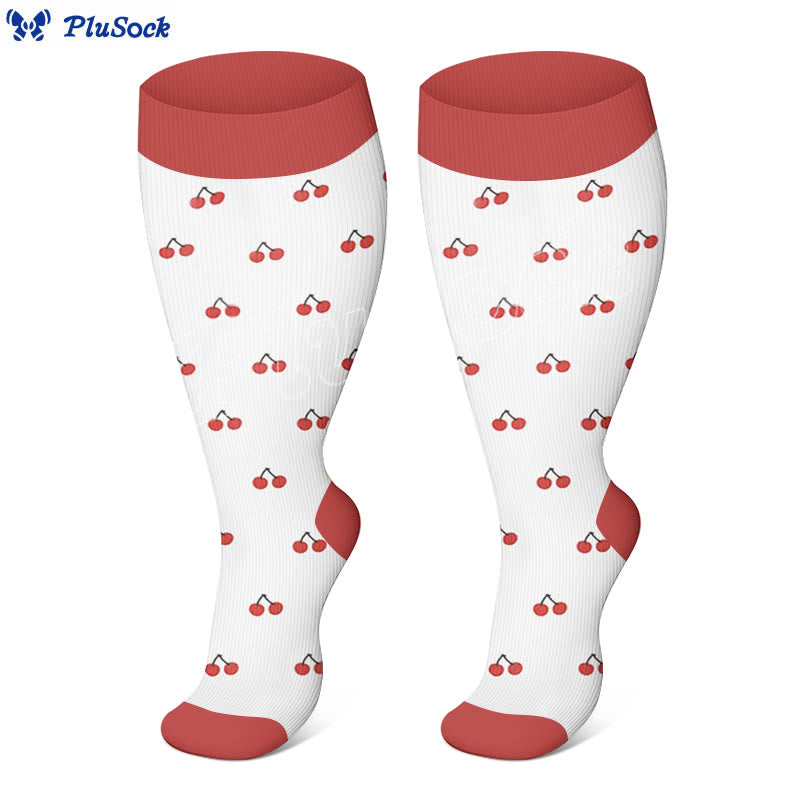 Chaussettes de compression style fruits grande taille (3 paires)