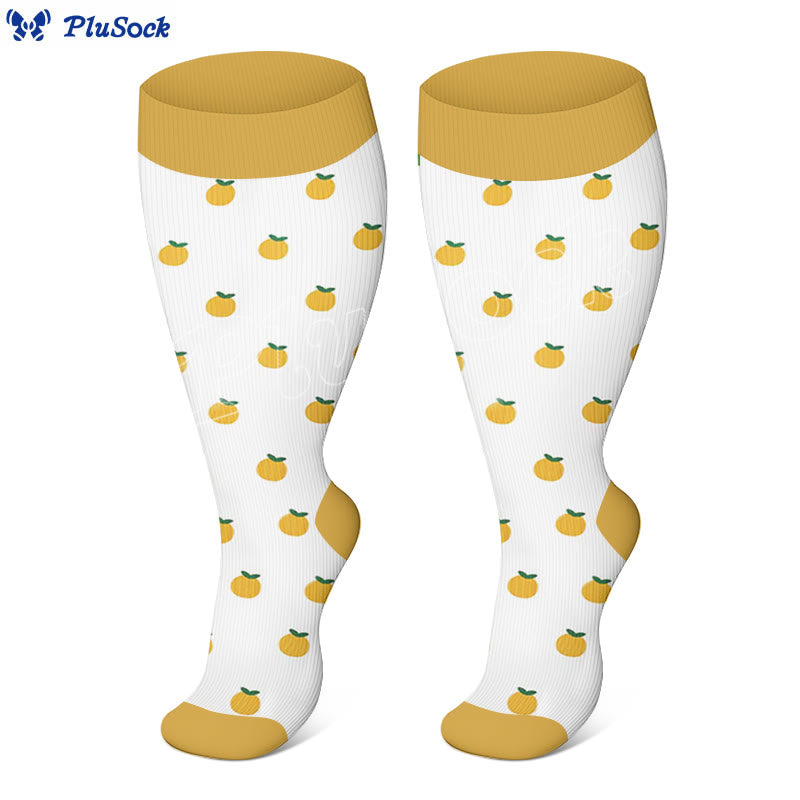 Chaussettes de compression style fruits grande taille (3 paires)