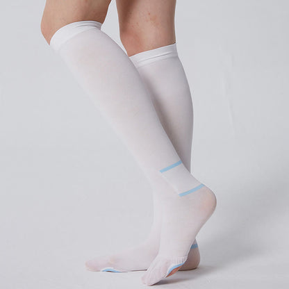 Chaussettes de compression respirantes blanches grande taille - image 1