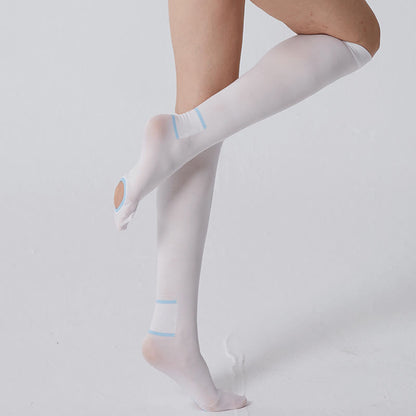 Chaussettes de compression respirantes blanches grande taille