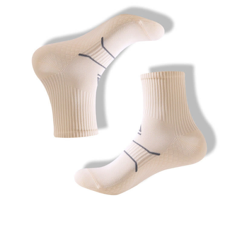 Chaussettes de compression grande taille (7 paires) - Beige - EU39-44 (US6-10) - image 8
