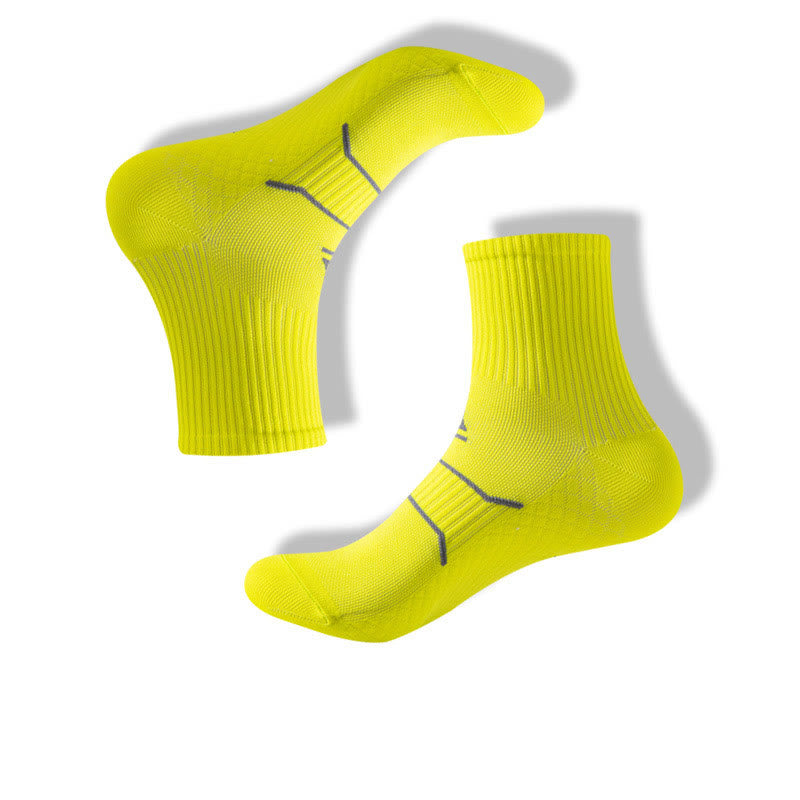 Chaussettes de compression grande taille (7 paires) - Jaune - EU39-44 (US6-10) - image 9