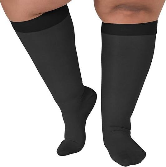 Chaussettes de compression transparentes grande taille - image 0