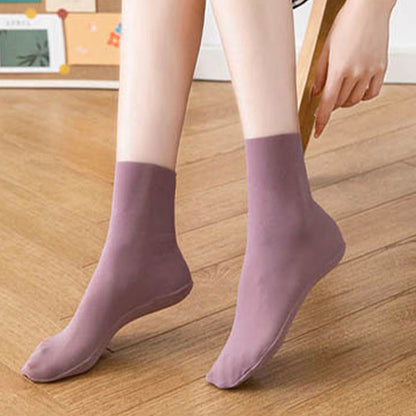 Chaussettes en soie glacée grande taille (8 paires)