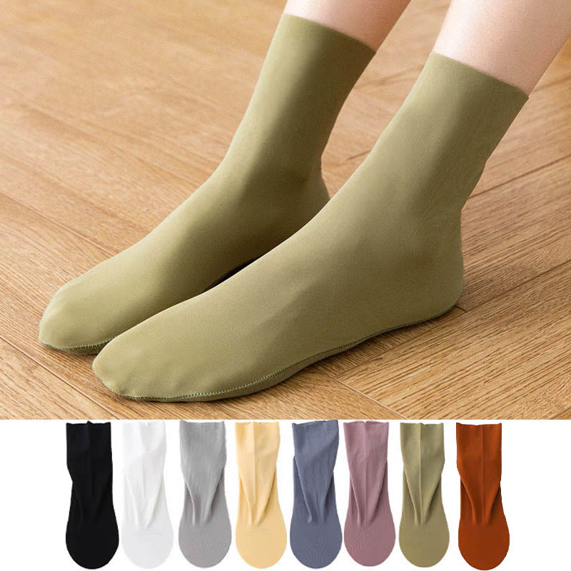 Chaussettes en soie glacée grande taille (8 paires)