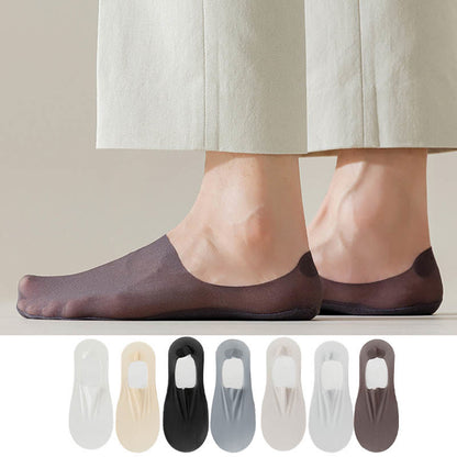 Chaussettes invisibles en soie glacée grande taille (7 paires)