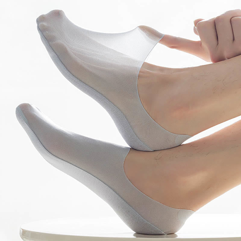 Chaussettes invisibles en soie glacée (7 paires) - image 1