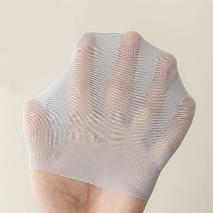 Chaussettes invisibles en soie glacée grande taille (7 paires)