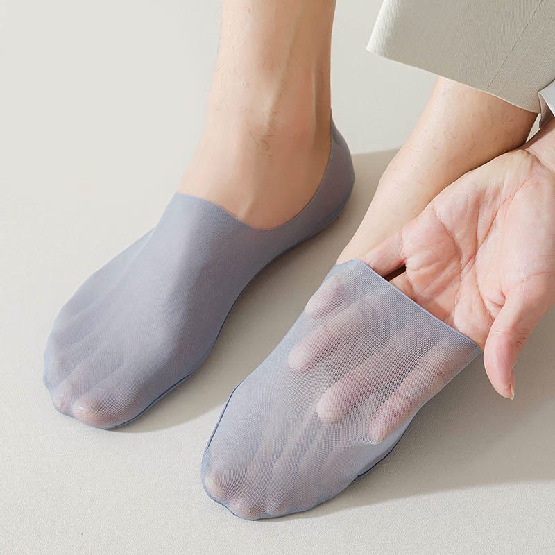Chaussettes invisibles en soie glacée grande taille (7 paires)