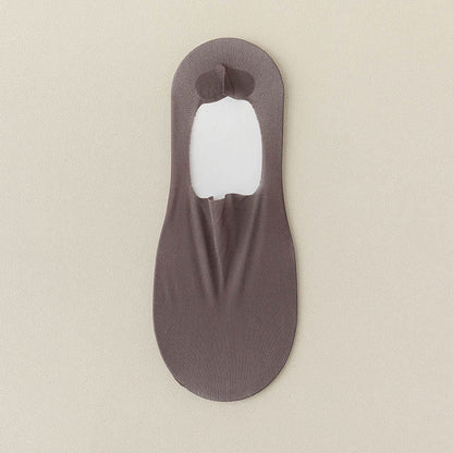 Chaussettes invisibles en soie glacée (7 paires) - Gris foncé - EU39-46 (US6-12) - image 16