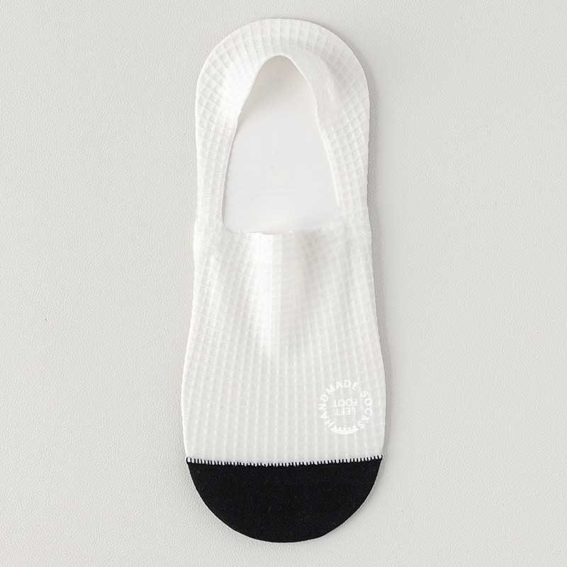 Chaussettes invisibles en soie glacée gaufrée grande taille (6 paires)