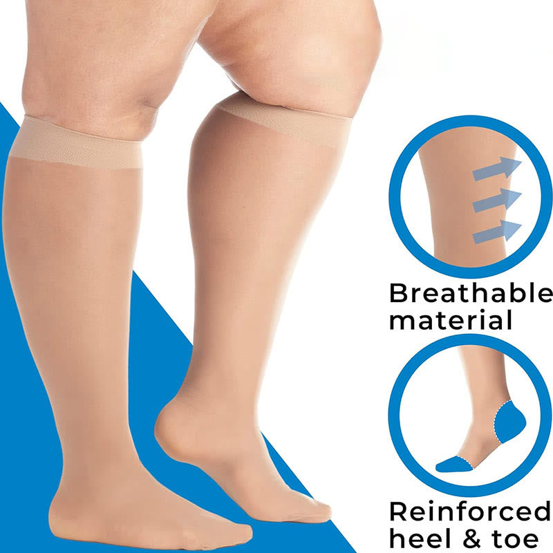 Chaussettes de compression transparentes grande taille