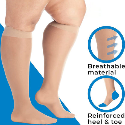 Chaussettes de compression transparentes grande taille