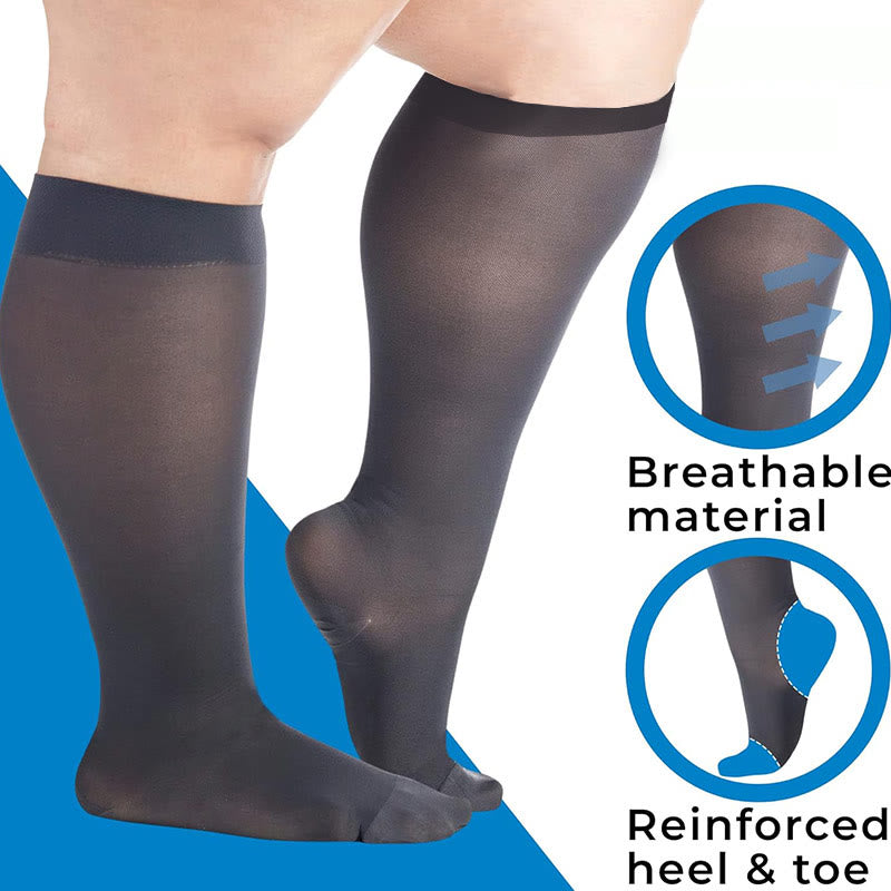 Chaussettes de compression transparentes grande taille - image 2