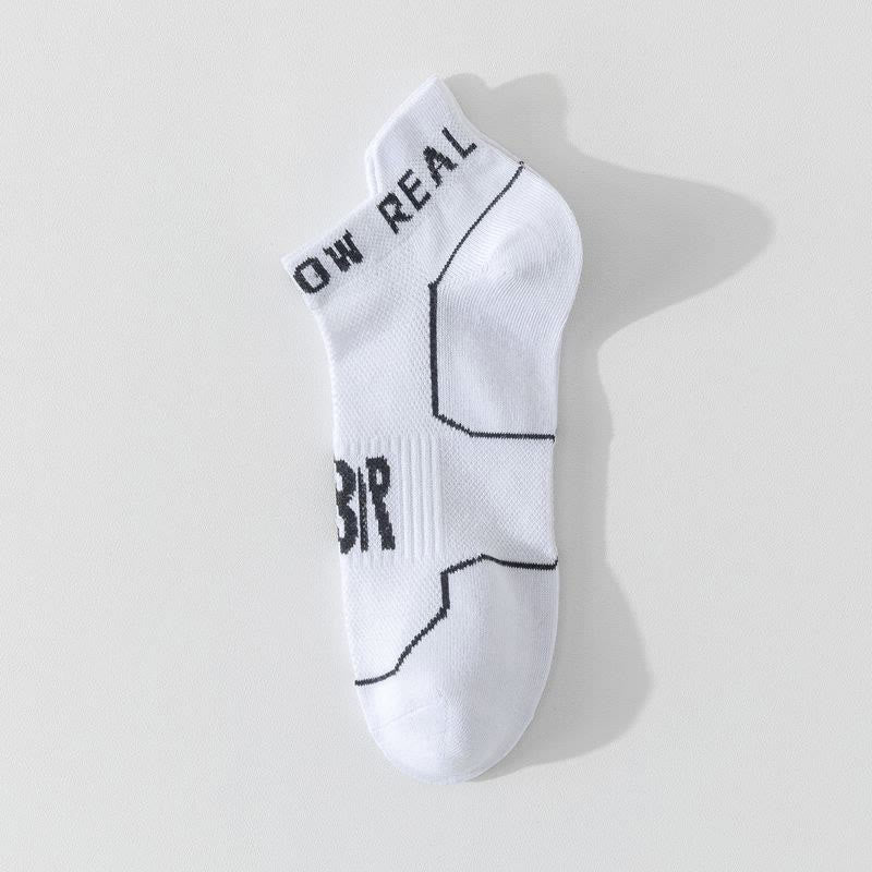 Chaussettes de compression pour le sport d'été grande taille (5 paires) - Blanc - EU44-50 (US10-15) - image 3