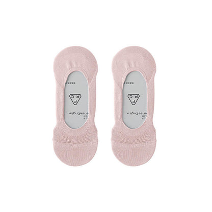 Chaussettes d'été invisibles en soie glacée grande taille (6 paires)