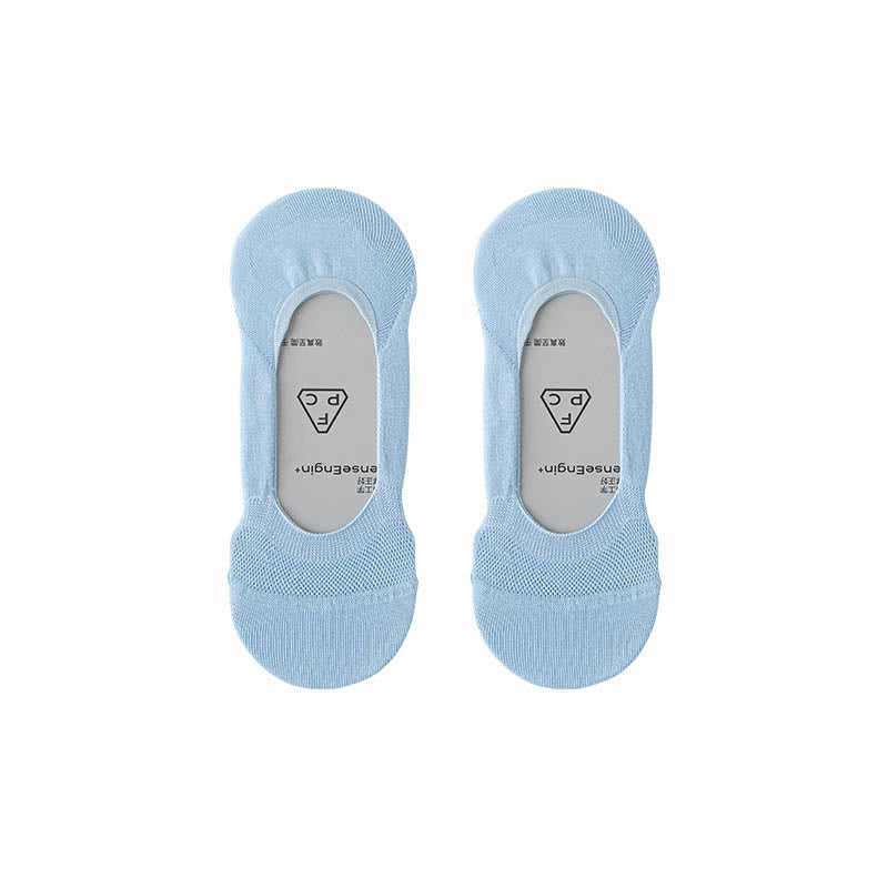 Chaussettes invisibles en soie glacée d'été (6 paires) - Bleu clair - EU37-40 (US4-7) - image 10