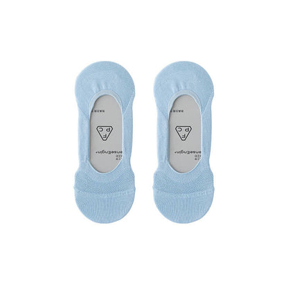 Chaussettes d'été invisibles en soie glacée grande taille (6 paires)