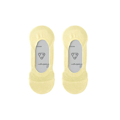 Chaussettes d'été invisibles en soie glacée grande taille (6 paires)