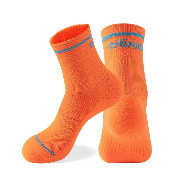 Chaussettes de compression sport grande taille (7 paires) - Orange - EU40-44 (US7-10) - image 12