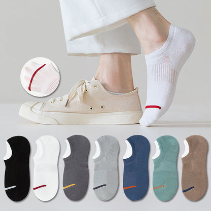 Chaussettes d'été invisibles en maille grande taille (7 paires)