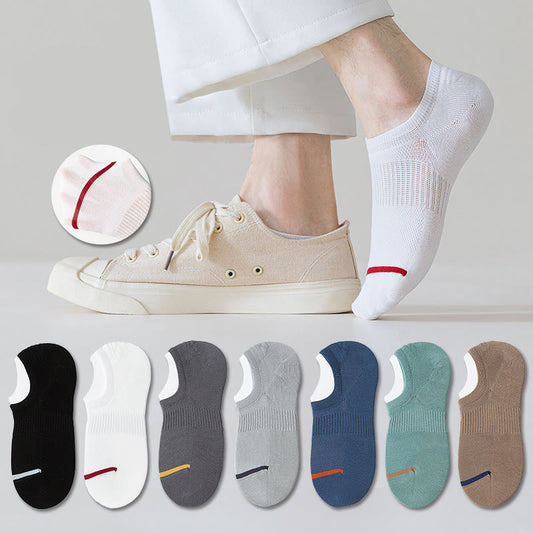 Chaussettes d'été invisibles en maille grande taille (7 paires)