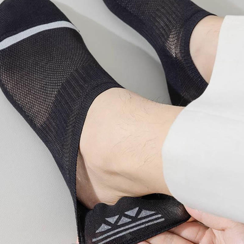 Chaussettes d'été invisibles en maille grande taille (7 paires)