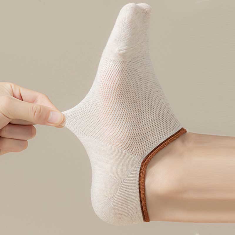 Chaussettes invisibles antidérapantes en silicone (7 paires) - image 1