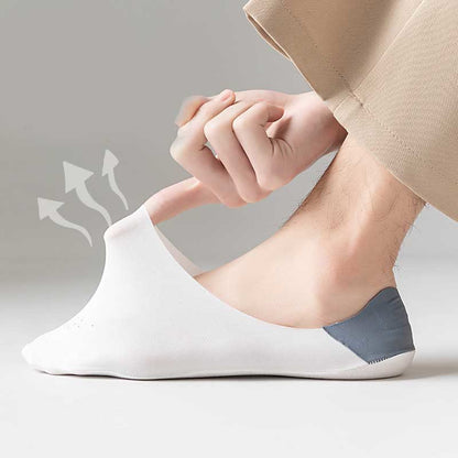 Chaussettes invisibles respirantes en soie glacée grande taille (6 paires)